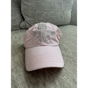 Fleur Di Lis Cap Light Pink Embellished Bling Womens Cap OS Decky